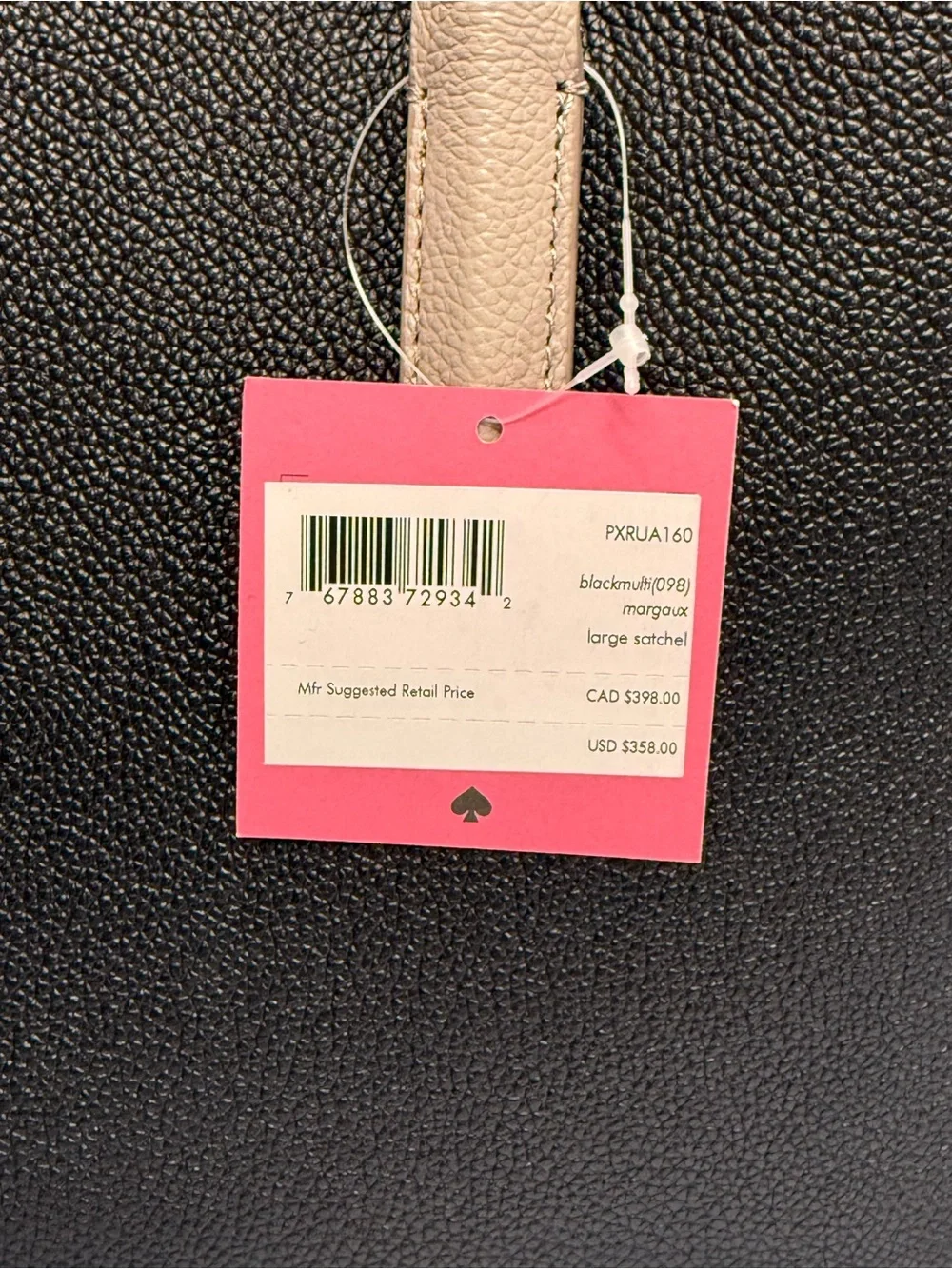 (new+tag) Kate Spade Margaux Large Satchel Black Multi Leather Two-Tone